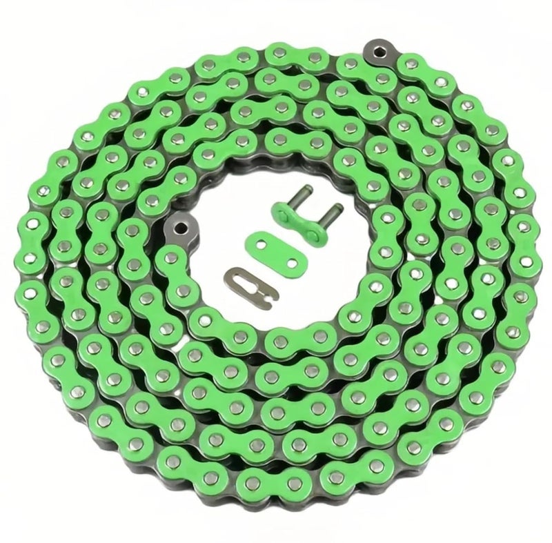 DREAM MOTION Motorcycle 420 Chain 108 Links Anti-Rust Coating Drive Chain Powersports Parts for Honda Apollo Yamaha 50cc ~ 150cc SSR ATV Street Bike All-Road Dirt Pit Bike Accessories(Green) - Image 1